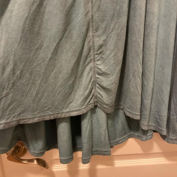 Baba oversized teal cotton top in boho style. - Picture 3 of 9